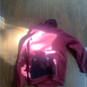 Men’s Forever 21 Color Block Maroon and Black Hoodie